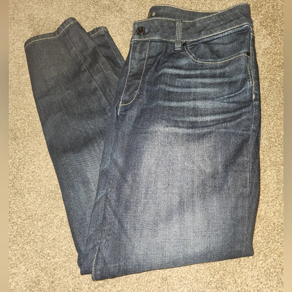 White House Black Market The Skimmer Size 12 Distressed Skinny Jeans - Picture 3 of 16